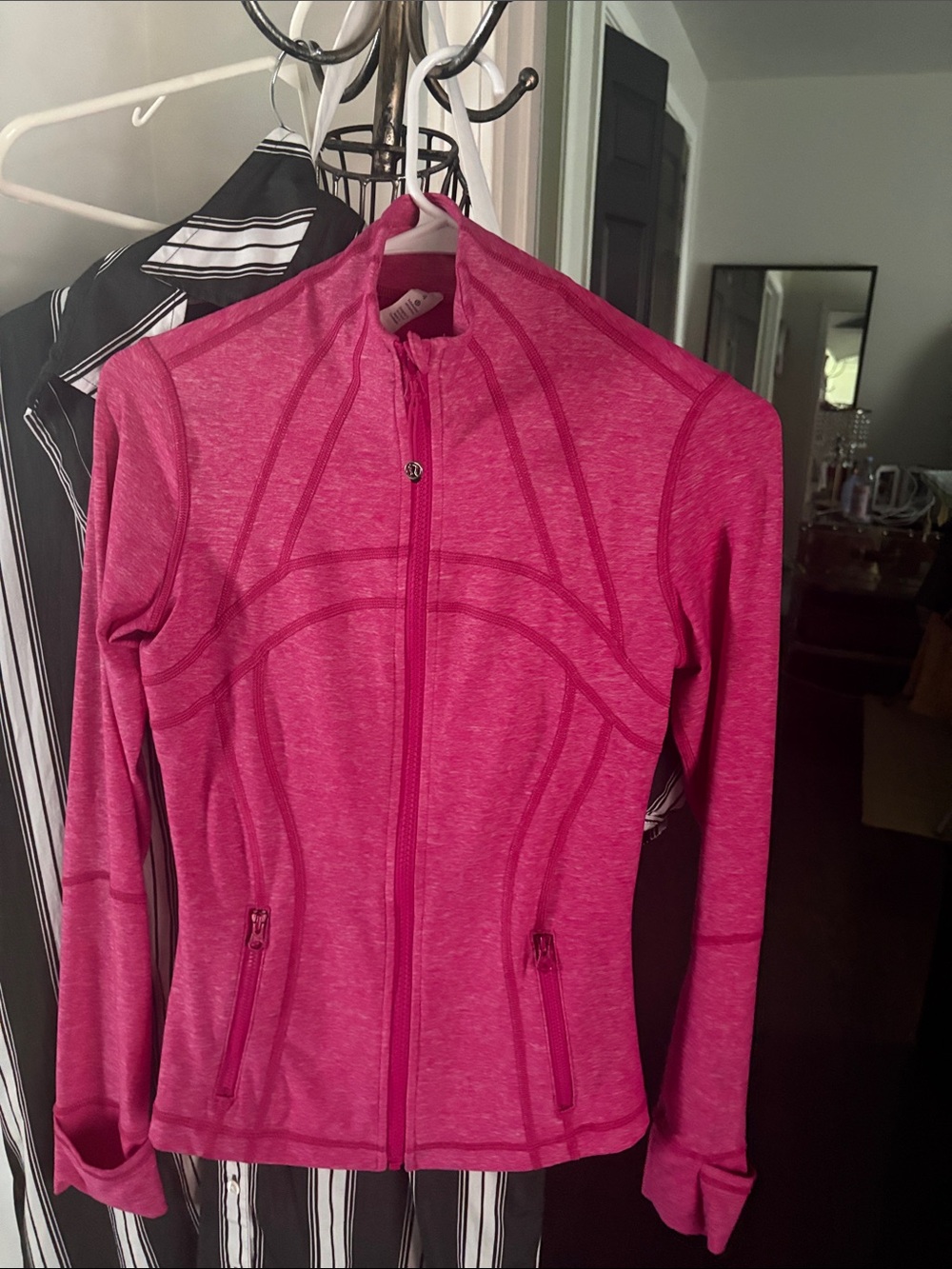 lululemon athletica Heathered Magenta Full-Zip Athletic Jacket